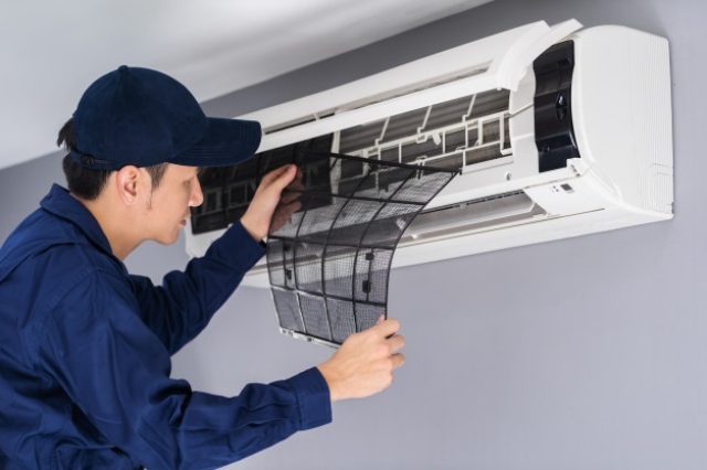RepairWalla technician installing a new AC unit in Margao, Goa