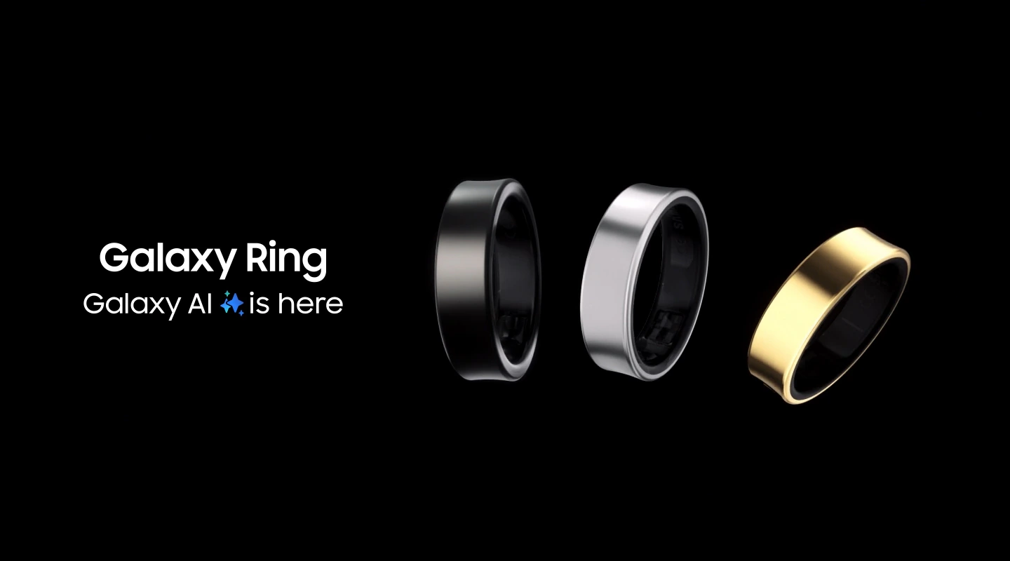 Samsung Galaxy Ring on a modern minimal surface